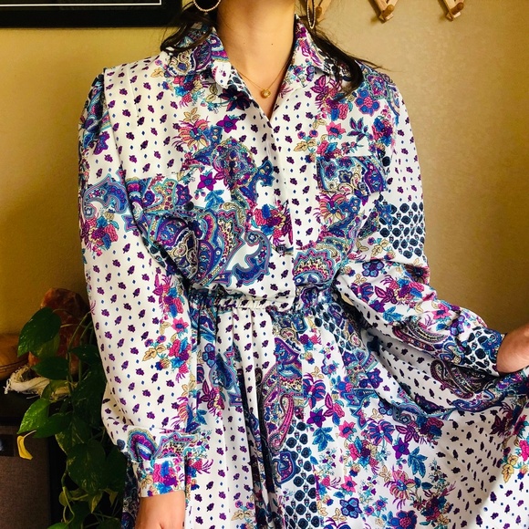 *Sold* ⌈Vintage⌋ Draper & Damons Floral Dress - Picture 4 of 8